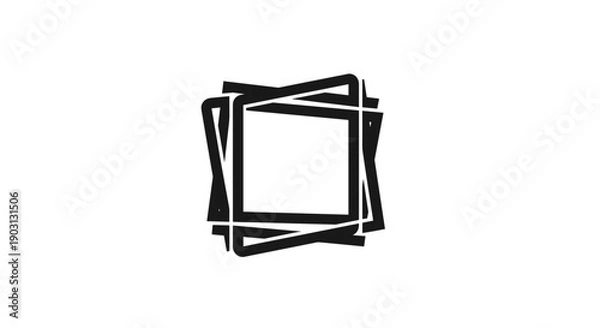 Fototapeta Geometric Black Frame.