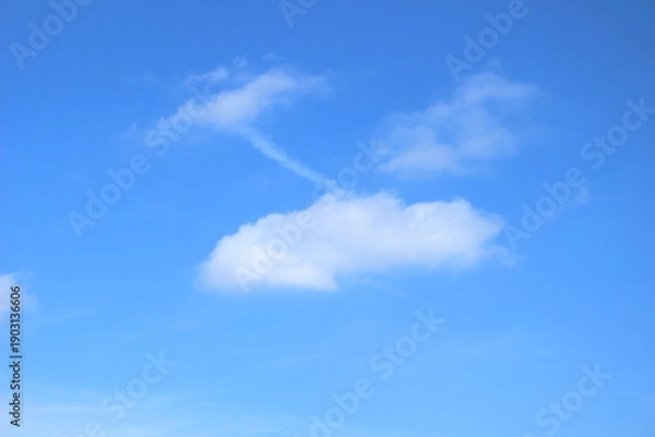 Obraz 快晴の冬の空に浮かぶ雲