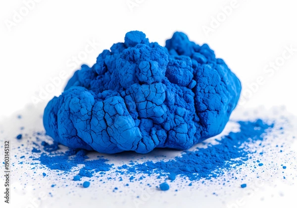 Obraz 鮮やかな青色の顔料、シンプルな静物写真