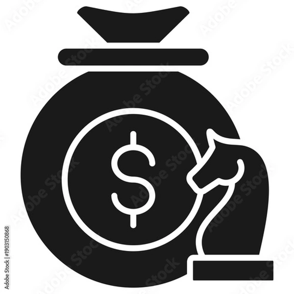 Obraz Budget Strategy Glyph Icon