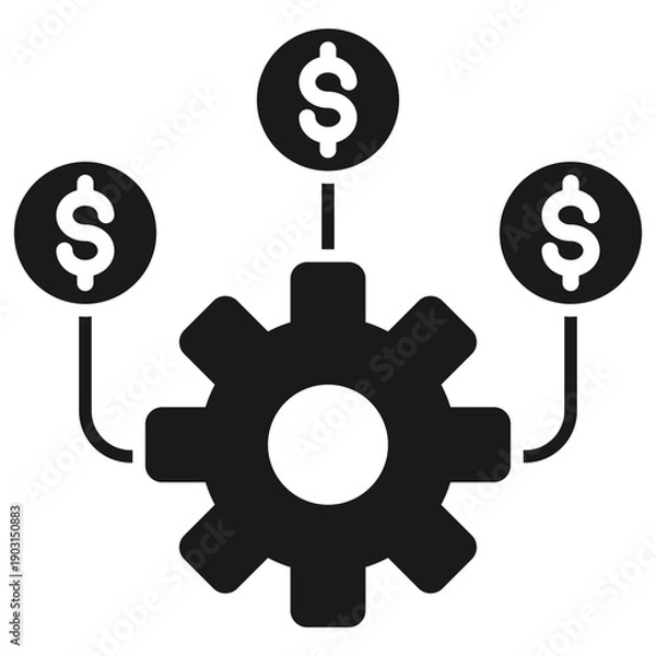 Obraz Operational Cost Glyph Icon