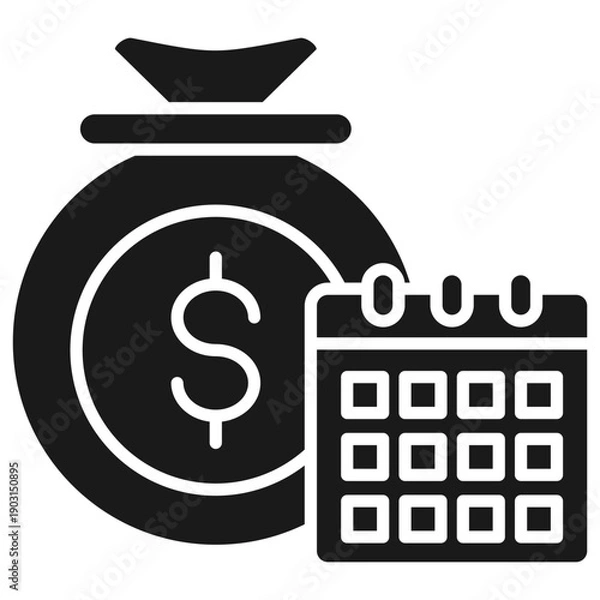 Obraz Budget Schedule Glyph Icon