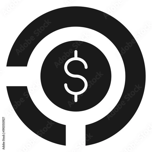 Obraz Unit Cost Glyph Icon