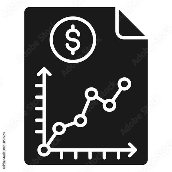 Obraz Forecast Report Glyph Icon