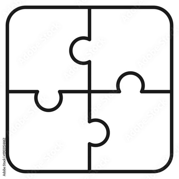 Obraz Puzzle Outline Icon