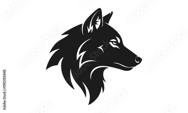 Obraz wolf's head logo icon vector illustration