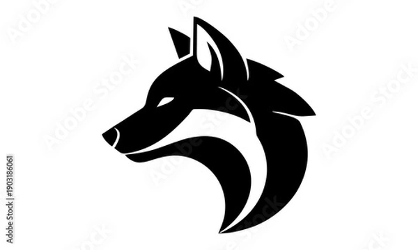 Obraz wolf's head logo icon vector illustration