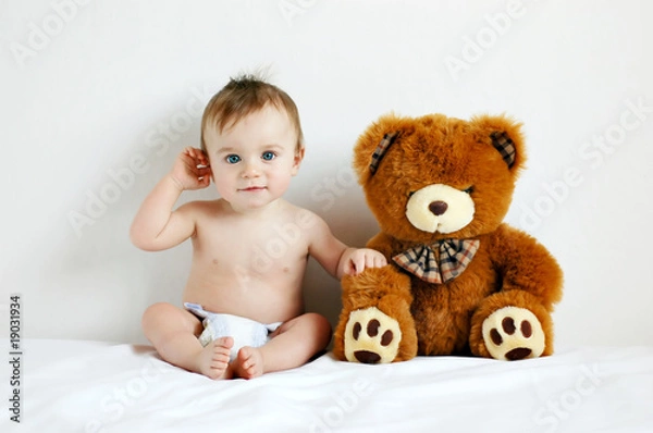 Fototapeta Boy and bear