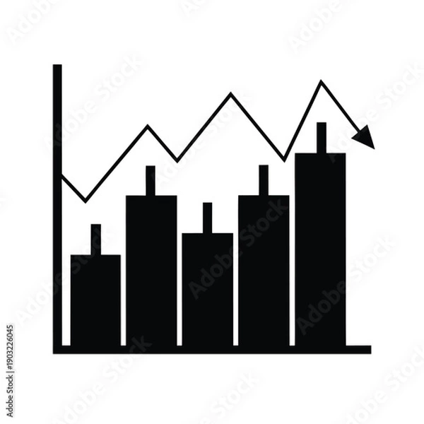 Fototapeta Stock Chart Analytics Icon