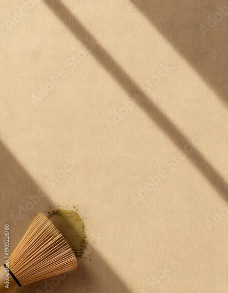 Obraz Matcha Flat Lay Minimal Background with Copy Space