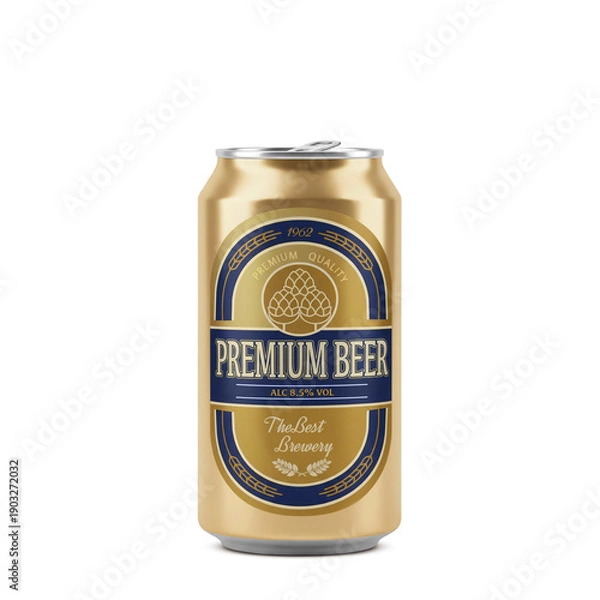Obraz 缶ビール イラスト グラス リアル