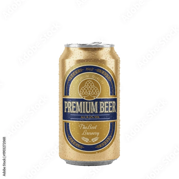 Obraz 缶ビール イラスト グラス リアル