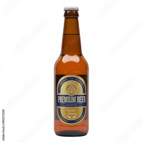 Obraz 瓶ビール イラスト リアル