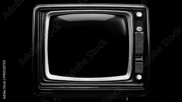 Obraz A black and white television set.