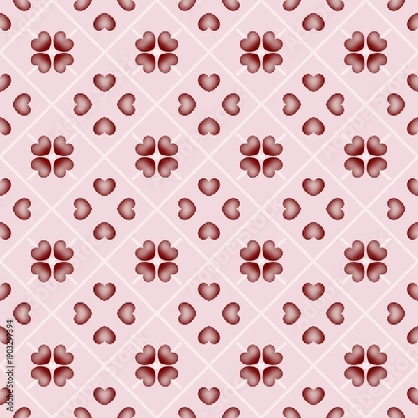 Obraz Seamless geometric pattern in pink tones.