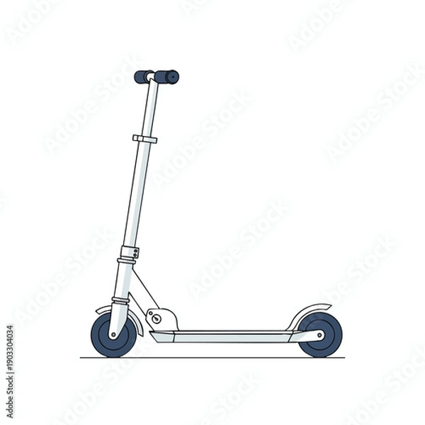 Obraz Foldable Electric Scooter Illustration