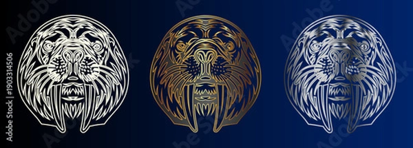 Fototapeta Design Elements With Tattoo