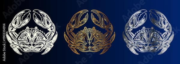 Fototapeta Crab Design Elements Set