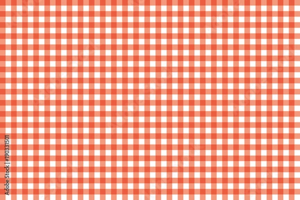 Obraz Pattern for red checkered tablecloth, seamless. Vector illustration.