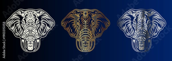 Fototapeta Animal Face Design Elements