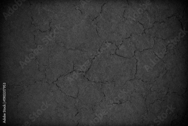 Obraz Dark grey black slate background or texture.