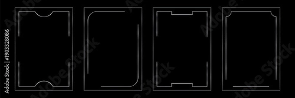 Obraz Set of elegant gradient frames in a silver color