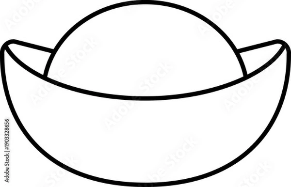 Obraz Chinese Ingot Line Icon