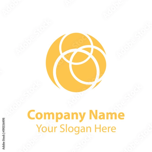 Fototapeta Abstract logo design, circle vector logo design