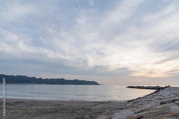 Obraz 岩井海岸 鋸南町 千葉 海 絶景 夕暮れ 絶景