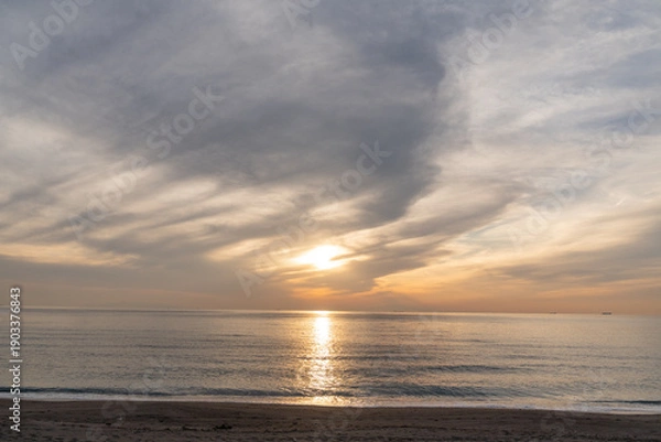 Obraz 夕暮れ 日没 幻想的 イメージ 太平洋