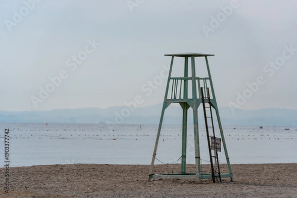 Obraz 海 海水浴場 ビーチ 見張り 監視 水難事故 バイト