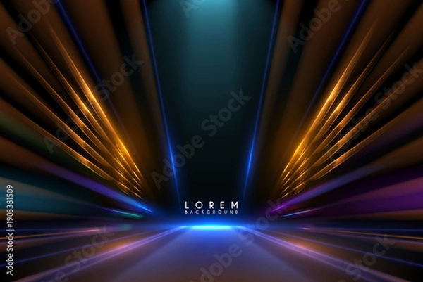 Fototapeta Color light rays effect background