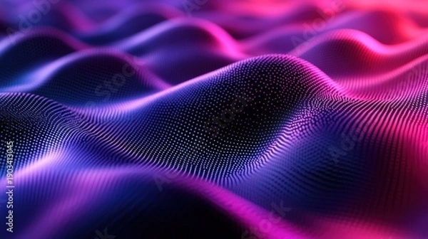 Obraz Abstract wavy digital landscape