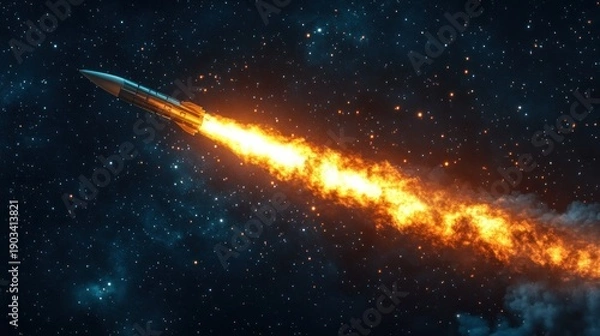 Obraz Rocket launch in space (1)