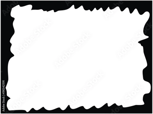 Obraz Rectangle frame with abstract inner borders, vector illustration, isolated on transparent background