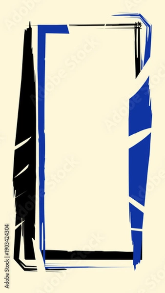 Obraz Blank Notebook with Blue Accents