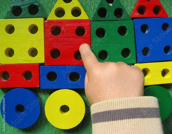 Fototapeta Gioco di legno