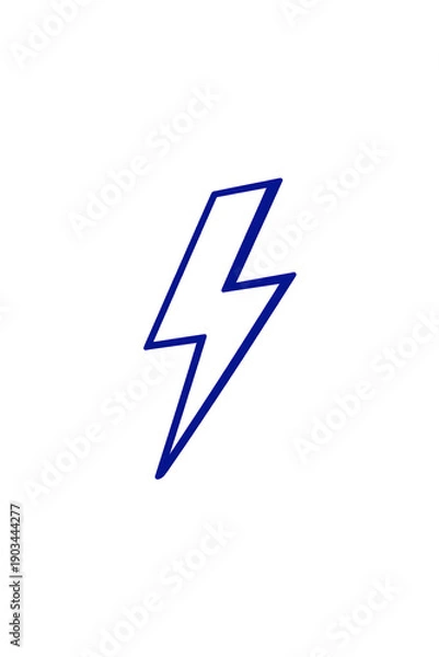 Obraz blue lightning bolt vector icon