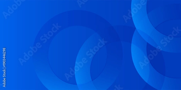 Obraz Blue gradient abstract circle shape background vector design