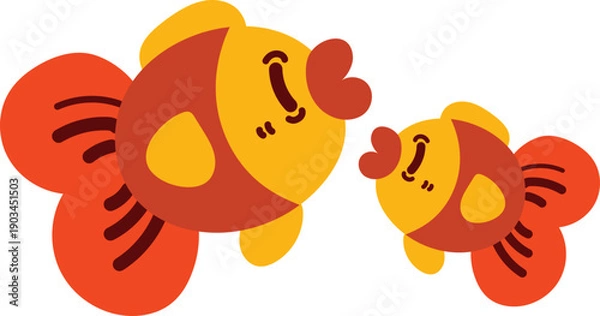 Obraz Chinese Koi Fish Illustration