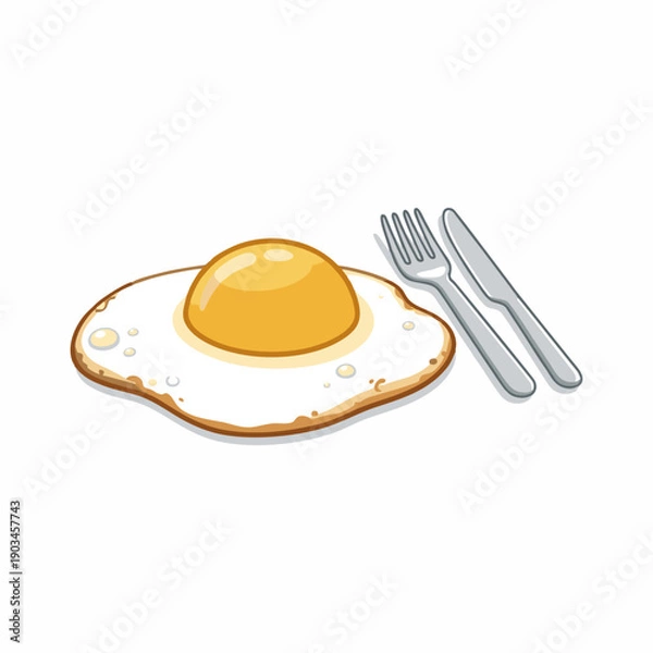 Obraz cow's eye egg vector