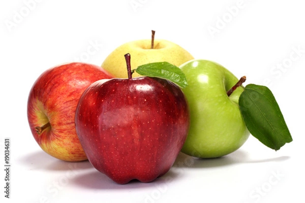 Obraz Fresh apples on white