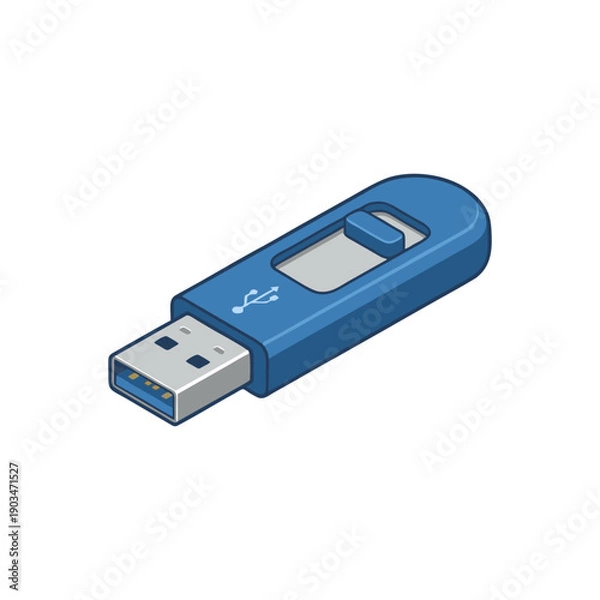 Obraz vector flash drive with white background