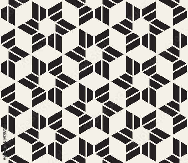Fototapeta Vector seamless pattern. Modern stylish abstract texture. Repeating geometric shapes from striped elements