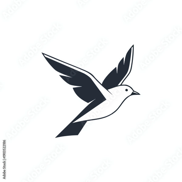 Obraz Simple Vector Bird Illustration