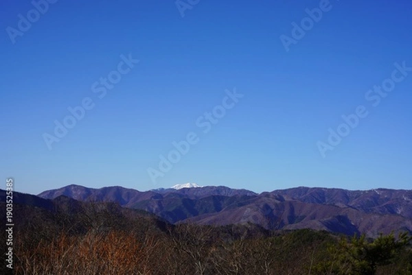 Obraz 信州　霧訪山から望む御嶽山