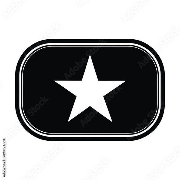 Obraz vietnam flag rounded rectangle frame