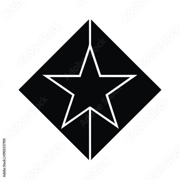 Obraz vietnam flag geometric minimal design