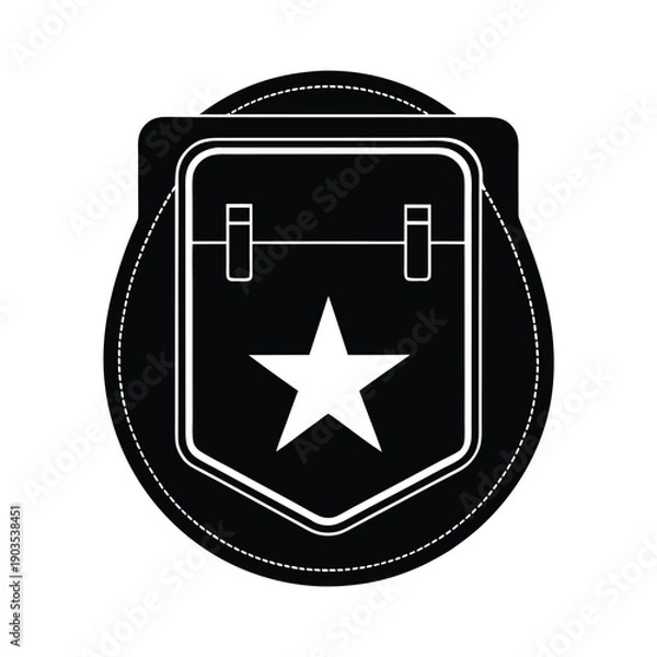 Obraz vietnam flag backpack badge