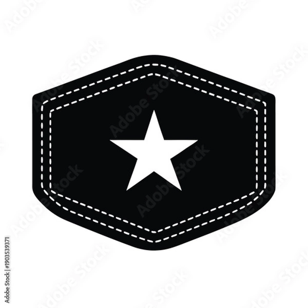 Obraz vietnam flag fabric patch design